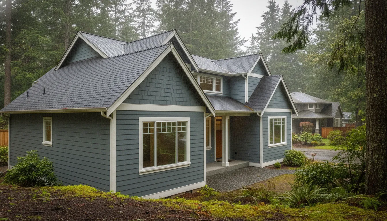 Fiber cement siding pros and cons on a Puget Sound home