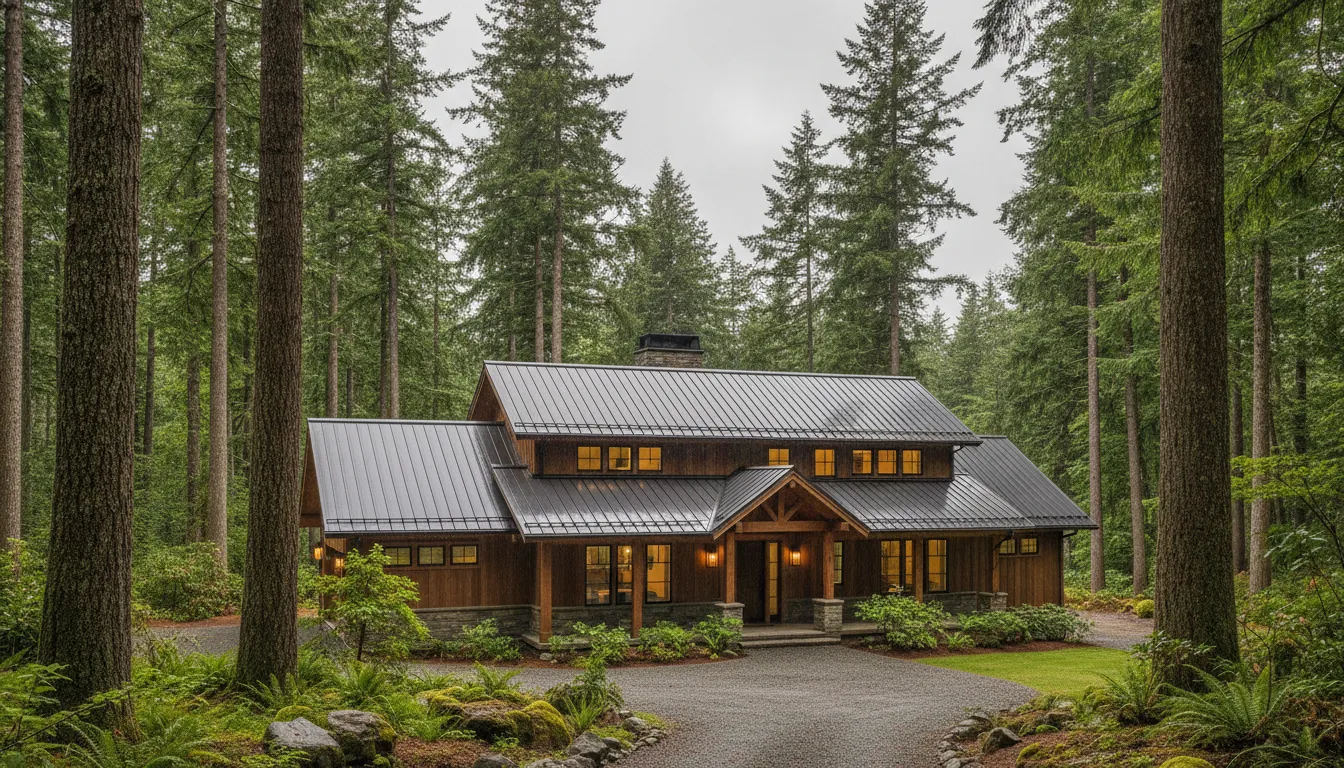 Washington home with a newly replaced standing seam metal roof