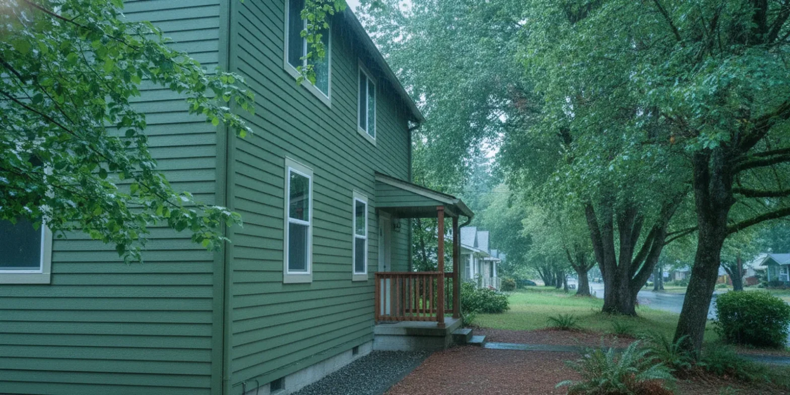 Washington home siding with a visible drainage gap behind the outer cladding